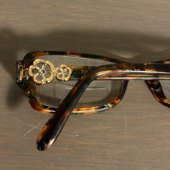 Tiffany and Co. Tortoiseshell Eye Glasses with Floral Rhinestone Detail - Picture 12 of 16